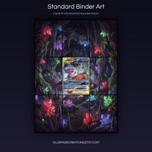 Mega Sableye & Tyranitar GX 226/236 extended art 3x3 grid layout, full 9-pocket binder page display printable, Unified Minds collector insert