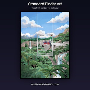 Koraidon 014 extended art 3x3 grid layout, full 9-pocket binder page display printable, S&V Promo collector insert