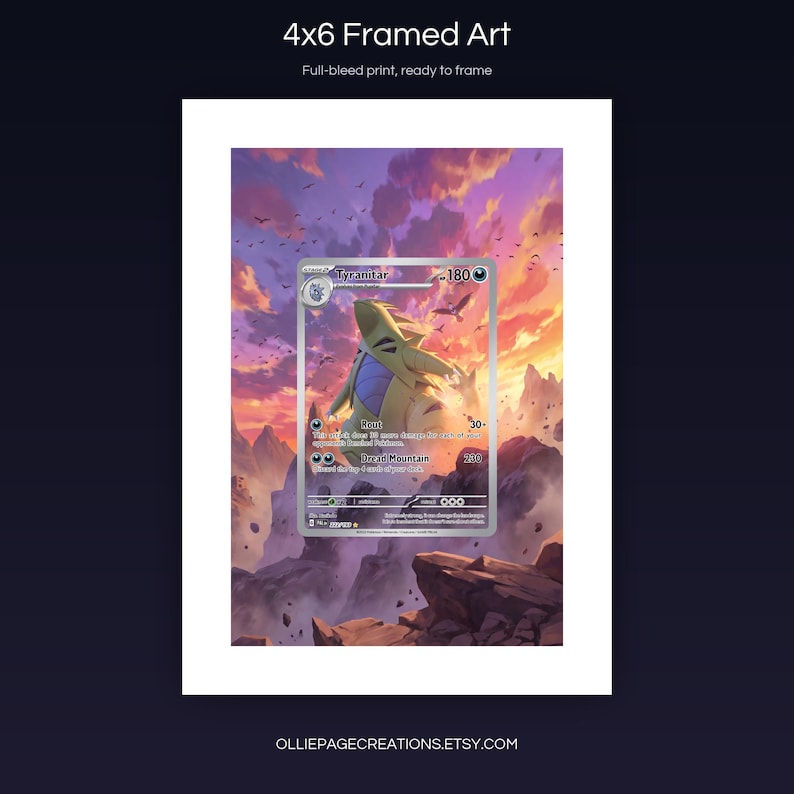 Tyranitar 222/193 extended art 3x3 grid layout