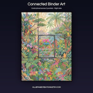 Venusaur EX 198/165 connected binder art joining across two pockets, right side, printable extended card display for 9-pocket binders