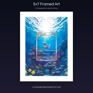 Wartortle 171/165 5x7 full-bleed framed art print, ready to frame, S&V 151
