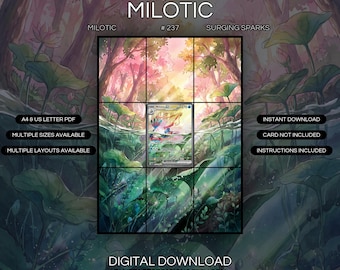 Milotic 237/191 Extended Art Print | Surging Sparks Binder Display (Digital Download)