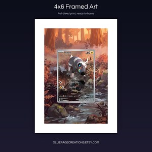 Blitzle 114/086 4x6 full-bleed framed art print, ready to frame, White Flare