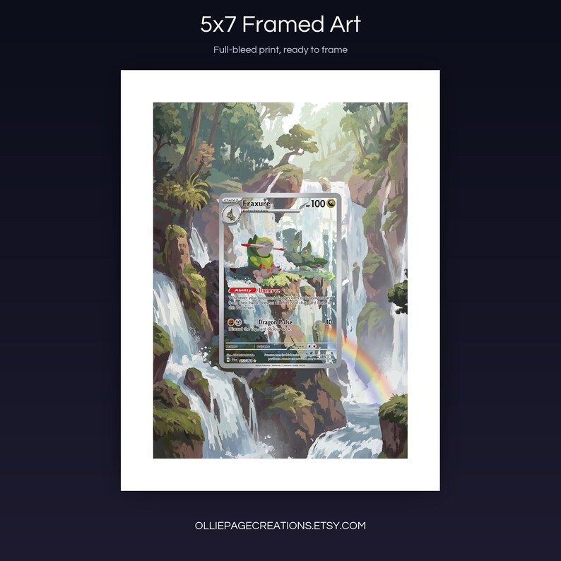 Fraxure 077/064 5x7 full-bleed framed art print, ready to frame, Shrouded Fable