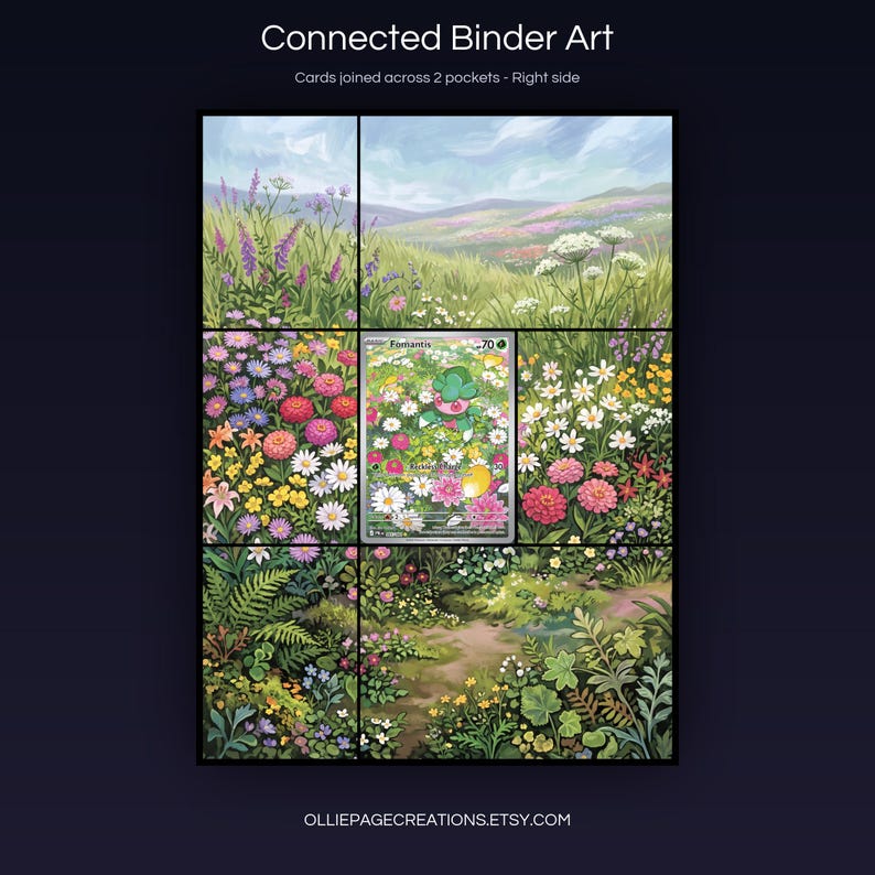 Product feature overview for Fomantis extended binder art — 300 DPI print-ready files