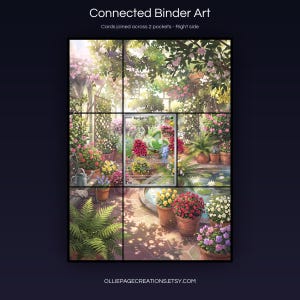 Sprigatito 196/193 connected binder art joining across two pockets, right side, printable extended card display for 9-pocket binders