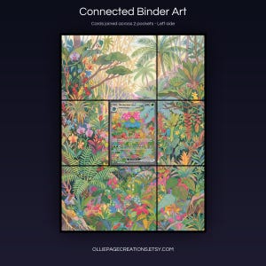 Venusaur EX 198/165 connected binder art joining across two pockets, left side, printable extended card display for 9-pocket binders