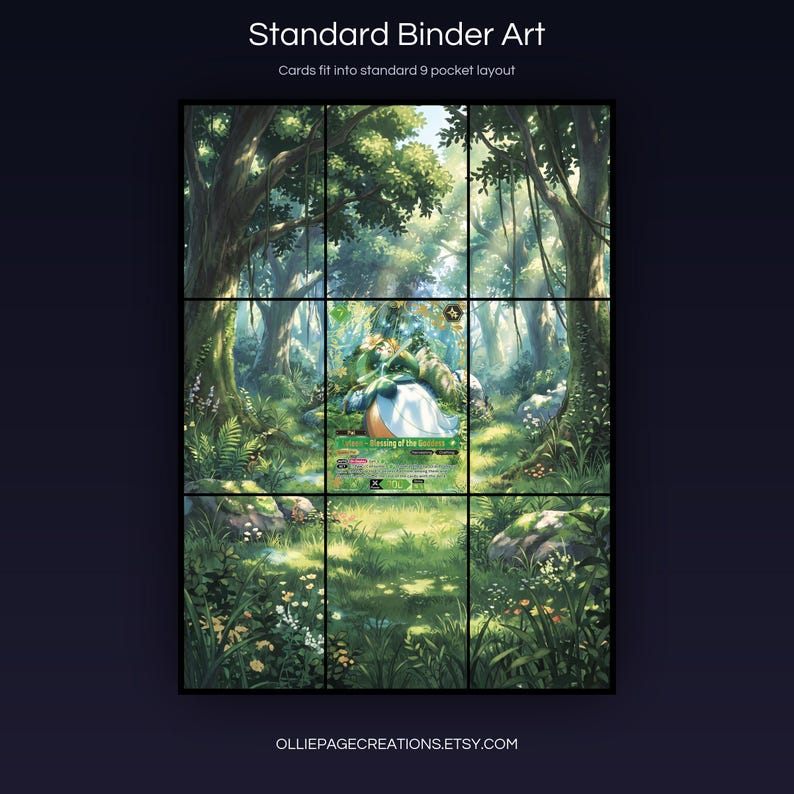 Lyleen BP01-049-SSP extended art 3x3 grid layout, full 9-pocket binder page display printable, Dawn of Palapagos collector insert