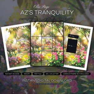 AZ's Tranquility 120/086 Binder Art + Framable Print Bundle | Extended Art 9-Pocket Display | 8x10 5x7 4x6 | Chaos Rising
