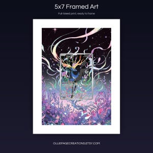 Xerneas 091/086 5x7 full-bleed framed art print, ready to frame, Chaos Rising