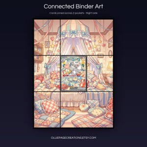 Cinccino EX 119/086 connected binder art joining across two pockets, right side, printable extended card display for 9-pocket binders