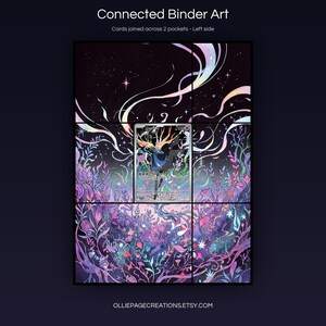 Xerneas 091/086 connected binder art joining across two pockets, left side, printable extended card display for 9-pocket binders