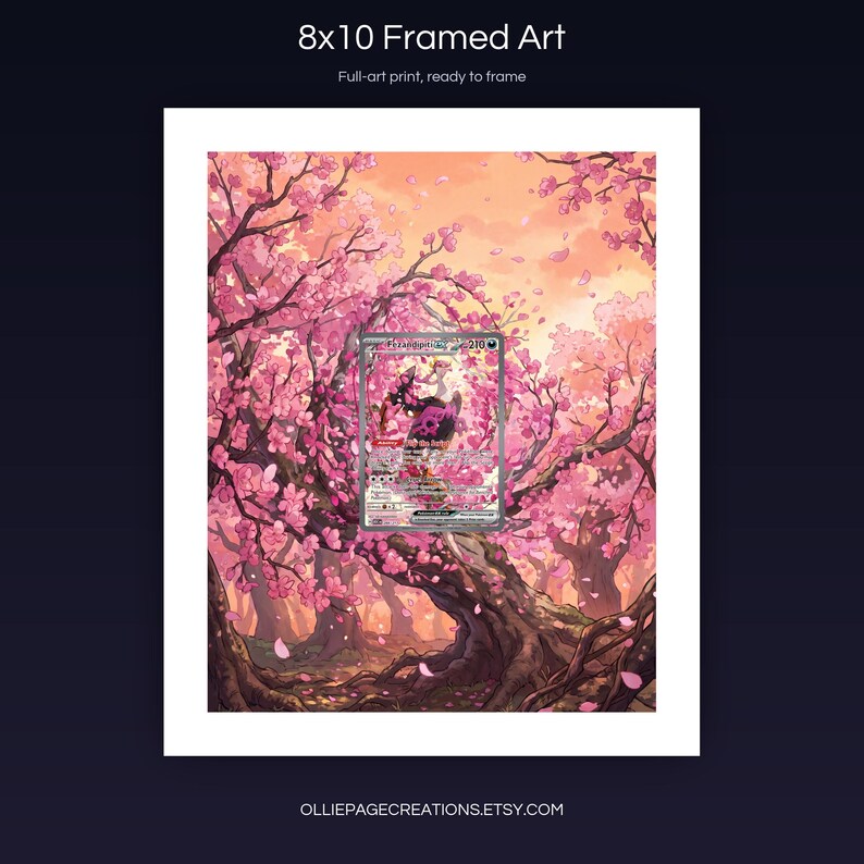 Fezandipiti EX 288/217 8x10 full-art framed print, ready-to-frame extended art wall display, Ascended Heroes