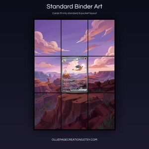 Charizard EX 199/165 extended art 3x3 grid layout, full 9-pocket binder page display printable, S&V 151 collector insert