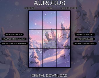 Aurorus 092/088 Extended Art Print | Perfect Order Binder Display (Digital Download)