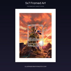 Zamazenta 201/182 5x7 full-bleed framed art print, ready to frame, Destined Rivals