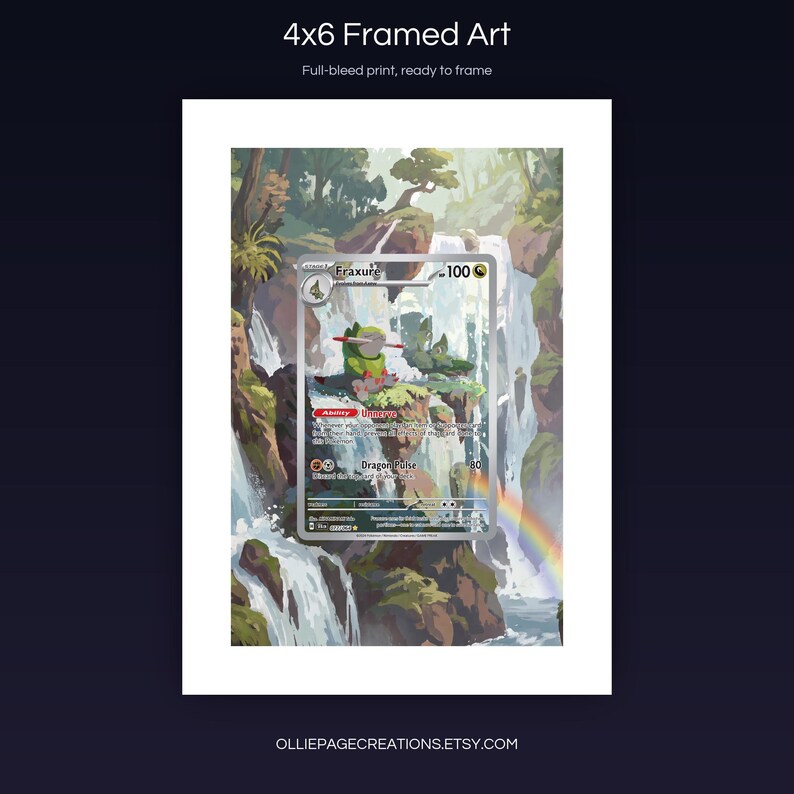 Fraxure 077/064 4x6 full-bleed framed art print, ready to frame, Shrouded Fable