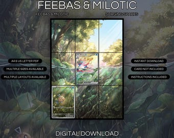 Feebas & Milotic 198 + 237 Extended Art Print | Surging Sparks Binder Display (Digital Download)
