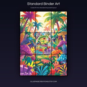 Ludicolo 095/094 extended art 3x3 grid layout, full 9-pocket binder page display printable, Phantasmal Flames collector insert