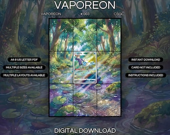 Vaporeon 003/008 Extended Art Print | CSGC Binder Display (Digital Download)