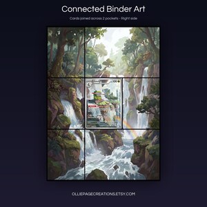 Fraxure 077/064 connected binder art joining across two pockets, right side, printable extended card display for 9-pocket binders