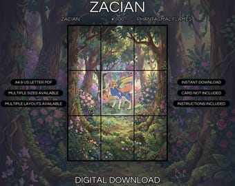 Zacian 100/094 Extended Art Print | Phantasmal Flames Binder Display (Digital Download)