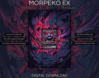 Morpeko EX 117/084 Extended Art Print | Pitch Black Binder Display (Digital Download)