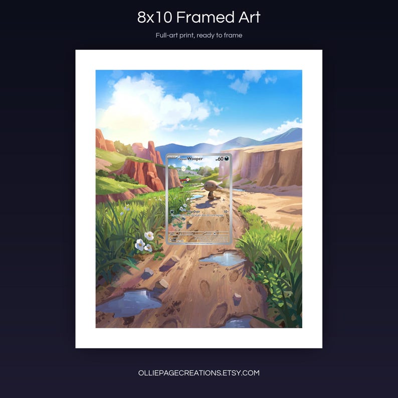 Collector bundle feature overview for Paldean Wooper extended binder art — binder page grids plus 8x10