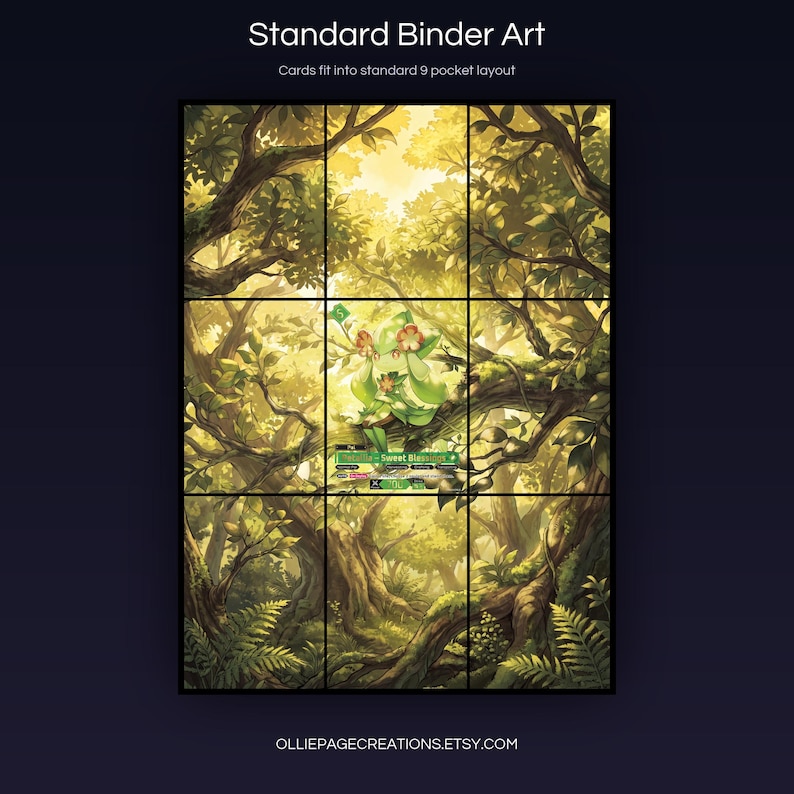 Petalia BP01-051-SP extended art 3x3 grid layout, full 9-pocket binder page display printable, Dawn of Palapagos collector insert
