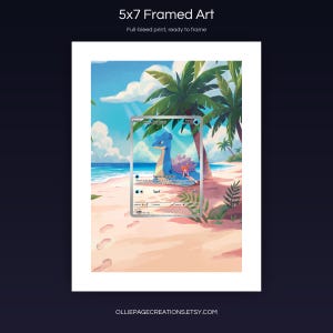 Misty's Lapras 194/182 5x7 full-bleed framed art print, ready to frame, Destined Rivals