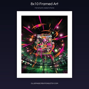 Mega Lopunny EX 128/094 8x10 full-art framed print, ready-to-frame extended art wall display, Phantasmal Flames
