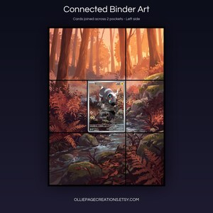 Blitzle 114/086 connected binder art joining across two pockets, left side, printable extended card display for 9-pocket binders