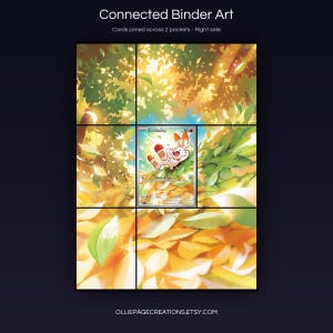 Product feature overview for Scorbunny extended binder art — 300 DPI print-ready files