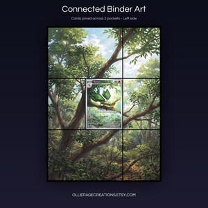 Vibrava 206/191 connected binder art joining across two pockets, left side, printable extended card display for 9-pocket binders