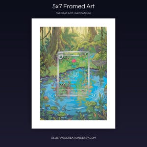 Ivysaur 167/165 5x7 full-bleed framed art print, ready to frame, S&V 151