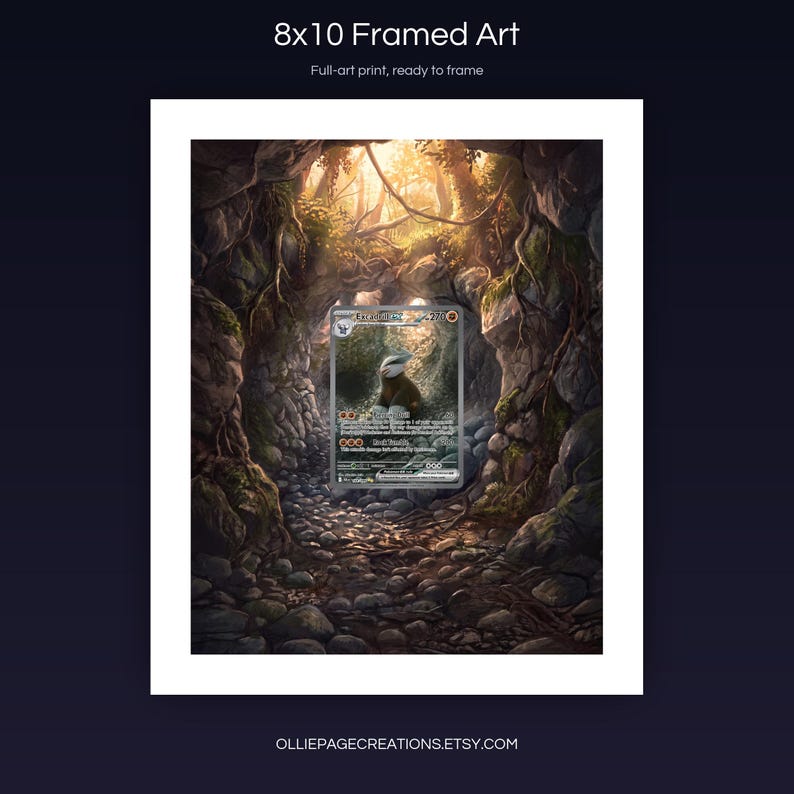 Excadrill EX 168/086 8x10 full-art framed print, ready-to-frame extended art wall display, Black Bolt