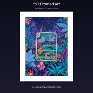 Gloom 198/197 5x7 full-bleed framed art print, ready to frame, Obsidian Flames