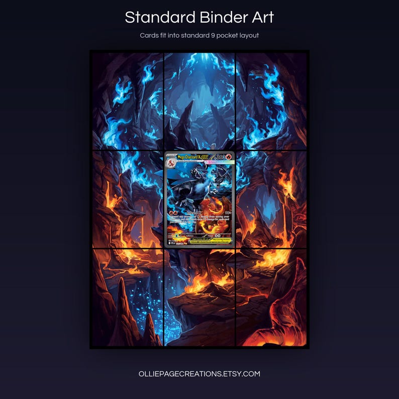 and rocky volcanic terrain bathed in vibrant orange and electric blue atmospheric lighting.