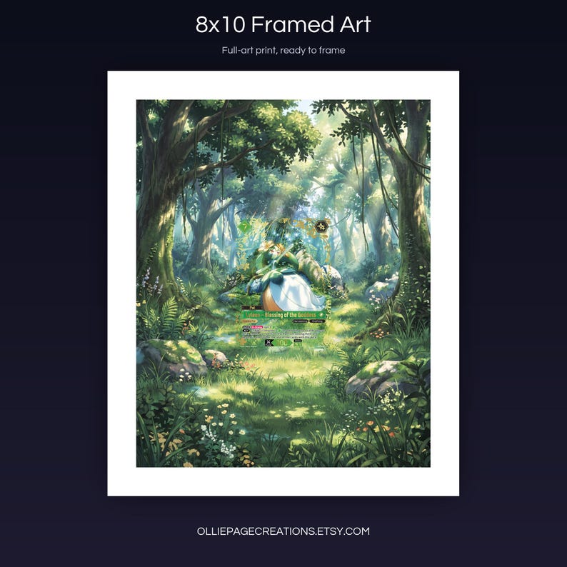 Lyleen BP01-049-SSP 8x10 full-art framed print, ready-to-frame extended art wall display, Dawn of Palapagos