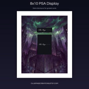 Mega Absol EX 180/132 8x10 PSA slab-style display layout for graded card presentation, Mega Evolution