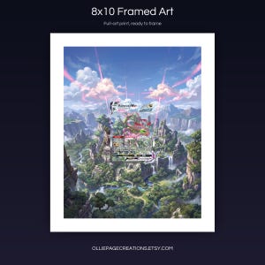 Collector bundle feature overview for Rayquaza VMAX extended binder art — binder page grids plus 8x10
