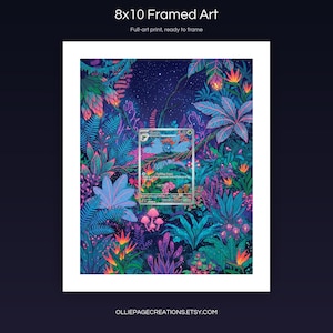 Gloom 198/197 8x10 full-art framed print, ready-to-frame extended art wall display, Obsidian Flames