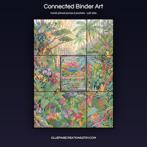 Venusaur EX 198/165 connected binder art joining across two pockets, left side, printable extended card display for 9-pocket binders