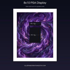 Mega Chandelure EX 115/084 8x10 PSA slab-style display layout for graded card presentation, Pitch Black