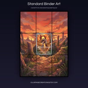 Terrakion 135/086 extended art 3x3 grid layout, full 9-pocket binder page display printable, White Flare collector insert
