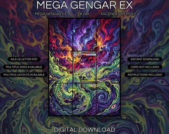 Stampa artistica estesa di Mega Gengar EX 284/2177 / Espositore per raccoglitore Ascended Heroes (Download digitale)