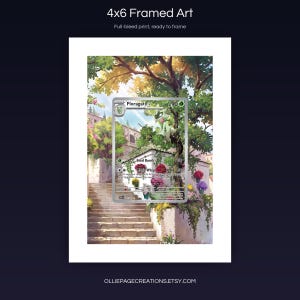 Floragato 197/193 4x6 full-bleed framed art print, ready to frame, Paldea Evolved