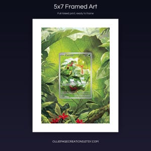 Caterpie 172/165 5x7 full-bleed framed art print, ready to frame, S&V 151
