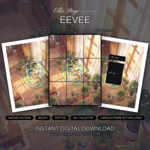 Eevee 173 Binder Art + Framable Print Bundle | Extended Art 9-Pocket Display | 8x10 5x7 4x6 | S&V Promo