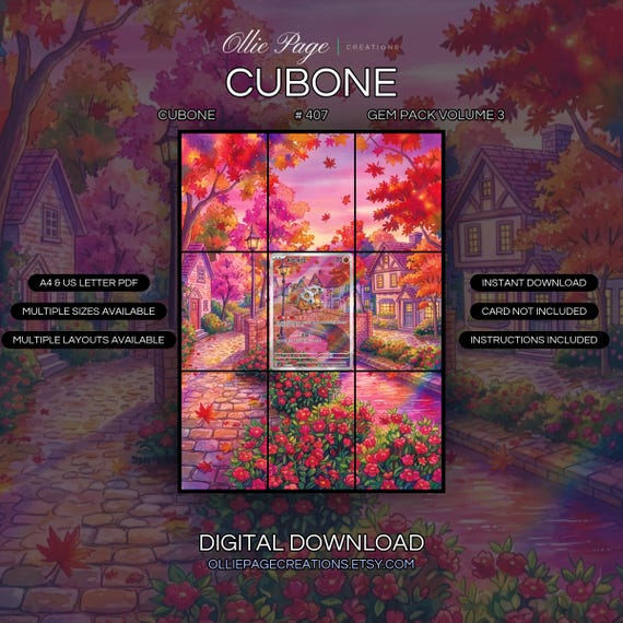 Cubone 407/07 Extended Art Print | Gem Pack Volume 3 Binder Display (Digital Download)